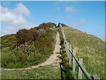SS9567 : Clifftop path east of Llantwit Beach by Jaggery