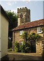 Church House and church, West Anstey