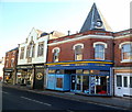 Clock tower in the former Co-op building, Cainscross