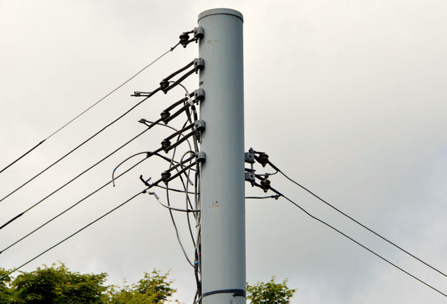 Metal telegraph pole, Ballymena