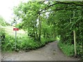 Track and footpath to Bank Top Farm