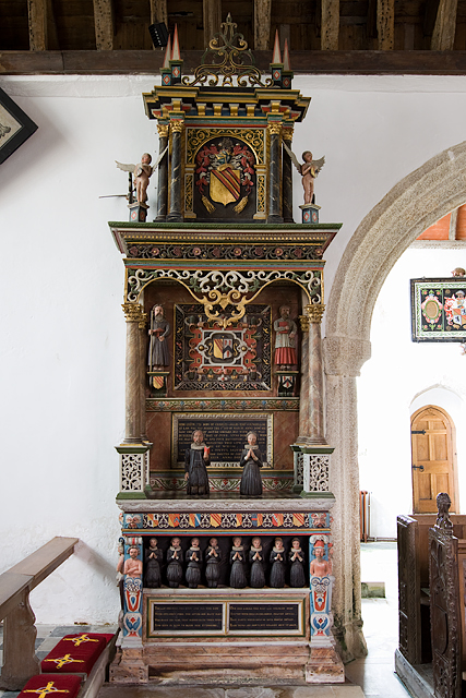 Church of St Manarch & St Dunstan, Lanreath - monument to Charles Grylls