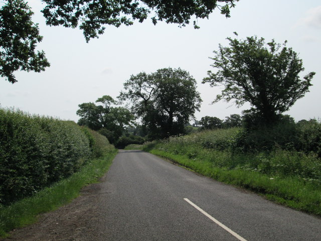 Minor road, near junction with the A49