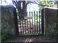 Private burial ground at French Street