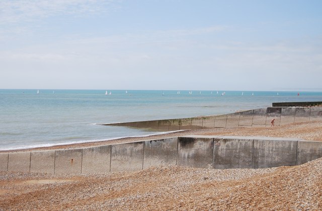 Groynes on the beach © N Chadwick :: Geograph Britain and Ireland