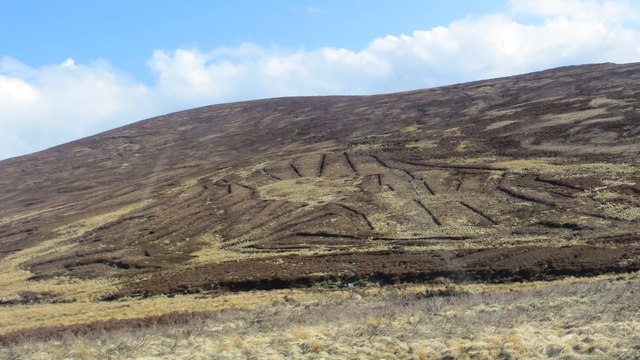 Peaty slopes on approach to Sally Gap