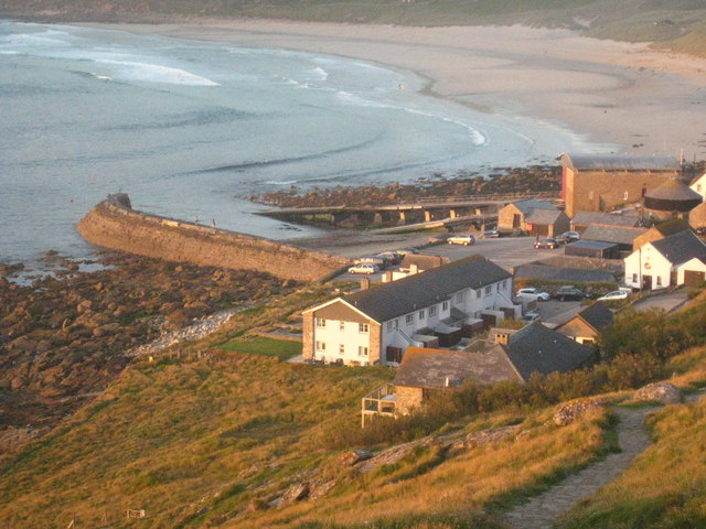 Sennen Cove harbour in the evening sun