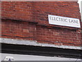 Street sign, Electric Lane SW9