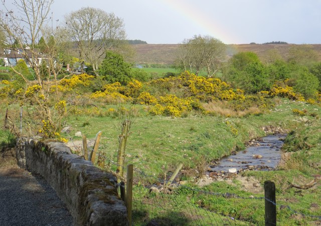 Ballyward Brook approaching Stoneyford Bridge from the south