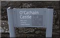Q9752 : Scattery Island (Inis Cathaig), Co. Clare (07) - sign outside O'Cathain Castle by P L Chadwick