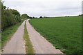 SU5741 : Farm track / bridleway - Woodmancott Down by Mr Ignavy