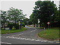 The junction between the A6105 and Kerrigan Way, Foulden