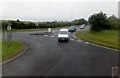 Roundabout on the A165 on a mizzly day