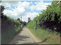 School Lane approaches Church of All Saints