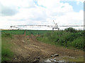 Arable fields and irrigation equipment south of Cedar Farm