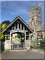 The lych gate and tower, Church of St John the Baptist, Beckford