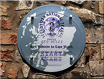 NT8228 : A Scottish National Trail sign at Kirk Yetholm by Walter Baxter