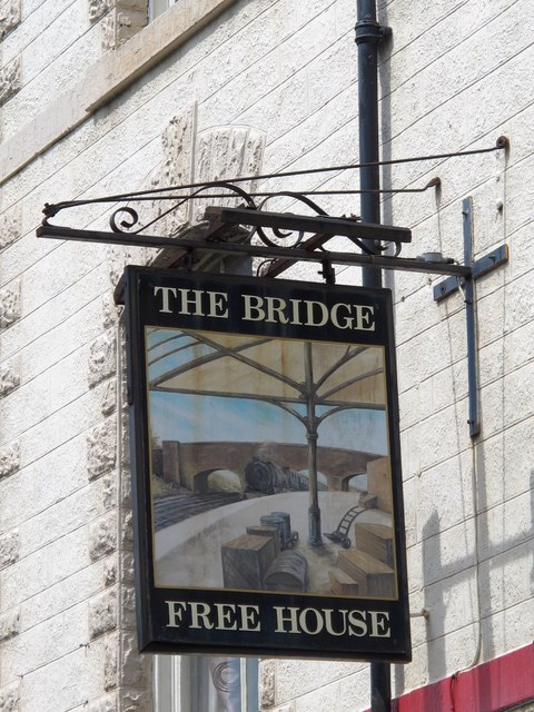 Sign for The Bridge, Bridge Street East, TS1