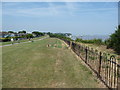 Part of the cliff top walk in Penarth in summer