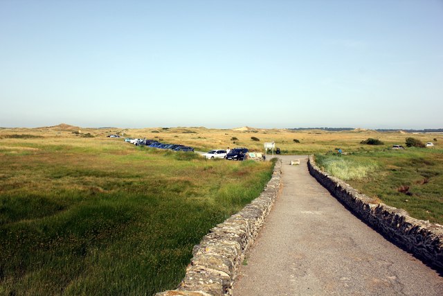 Car Park by the dunes at Aberffraw