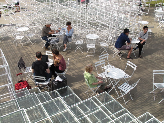 Café tables and chairs, Serpentine Gallery Pavilion 2013