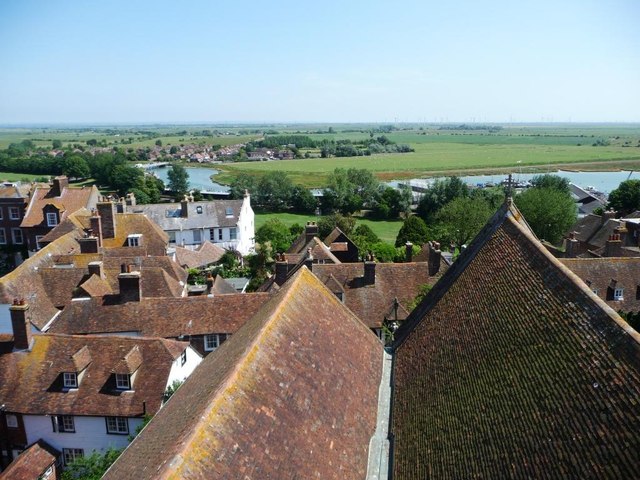 View east-north-east from Rye Church tower