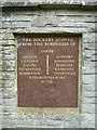 Manor Park: panel on the war memorial