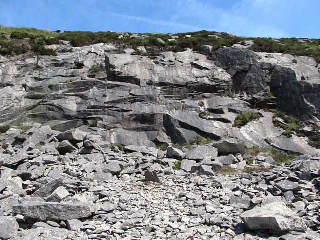 Disused quarry face on Slievenaglogh