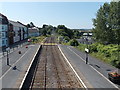 View south from Tenby railway station footbridge