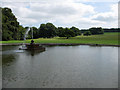 SE9364 : Pond and fountain, Sledmere House by Pauline E