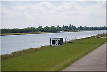 SU9277 : 1000M marker, Dorney Lake by N Chadwick