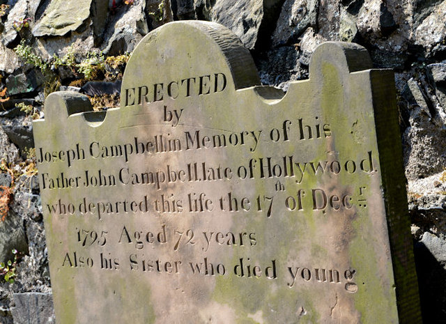 Campbell headstone, Holywood