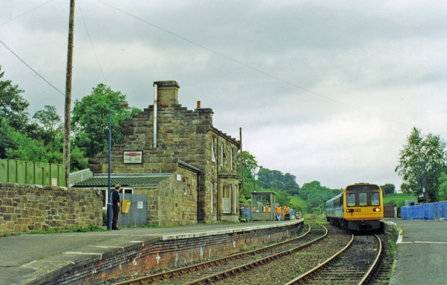 Glaisdale station, with train 1997