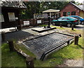 SO0843 : Weighbridge outside Erwood Station Craft Centre by Jaggery