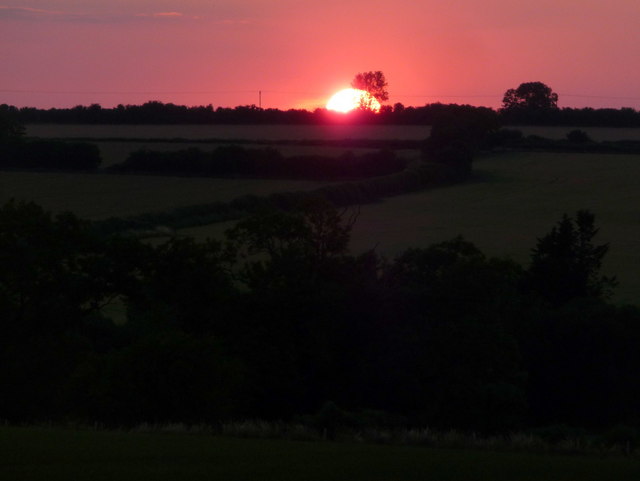 Knowlton: sunset over Brockington