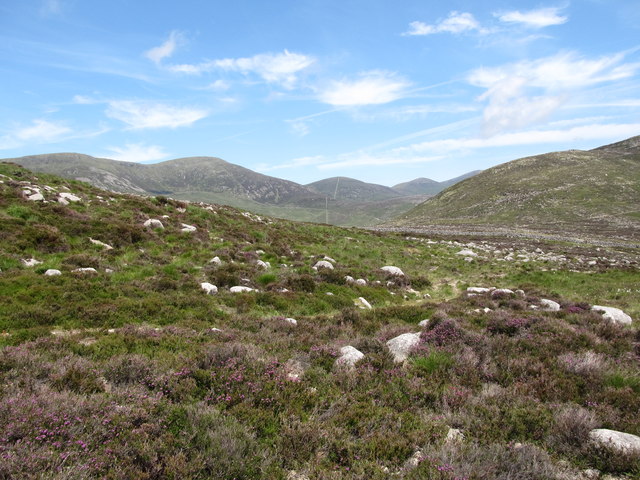 Footpath leading to the wide col between Slievenagore and Slievenaglogh