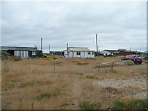 TR0917 : Path between Dungeness cottages by Christine Johnstone