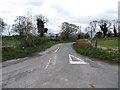 Drumarkin Road at its junction with Castle Hill