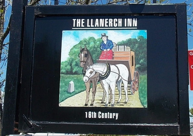 The Llanerch Inn name sign, Llandrindod Wells