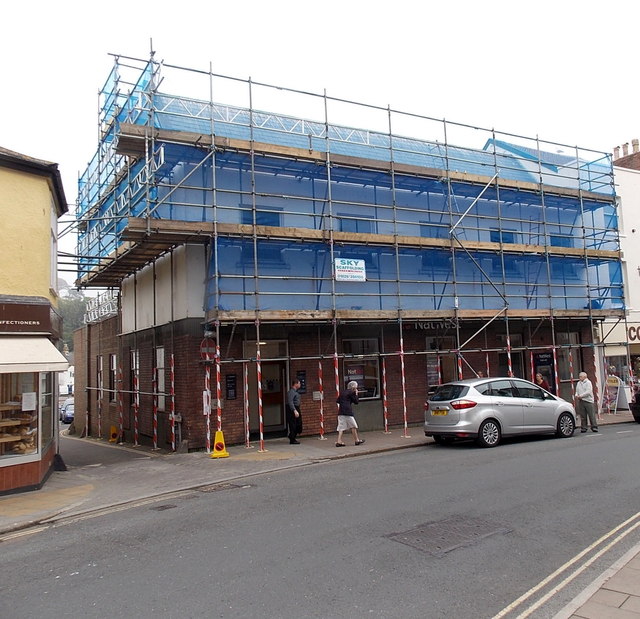 NatWest bank under wraps, Sidmouth