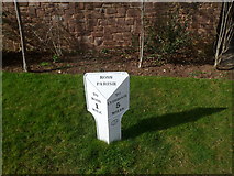 SO5922 : Ross Parish milepost Ross-on-Wye by Jaggery