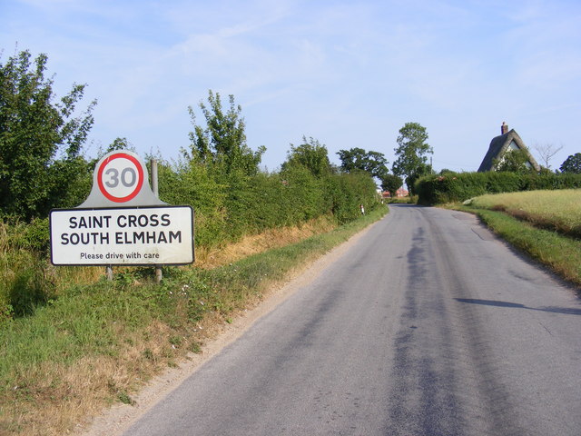 St Cross South Elmham sign