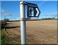 Public footpath sign, Walford