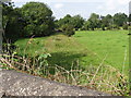 The former trackbed of the Banbridge to Castlewellan railway line from the Moor Road bridge