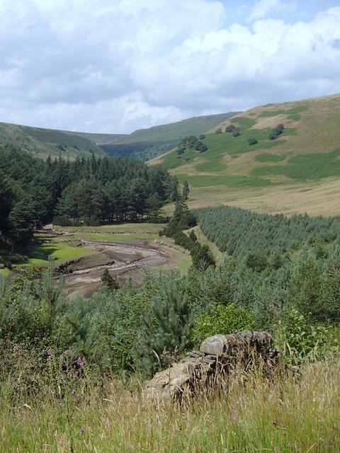 Upper Derwent valley at the head of Howden Reservoir