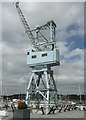 TQ7670 : Dock Crane, Basin 1, Chatham Dockyard by David Anstiss