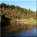 Wye upstream from the former wireworks bridge, Tintern