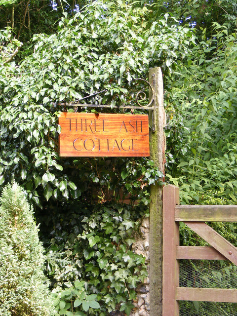 Three Ash Cottage sign