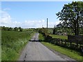 View north-eastwards from the crossroads along Carrowbane Road