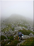 NC4850 : Scrambling up the north ridge (Carn a' Ghaillach) of Ben Hope by Karl and Ali